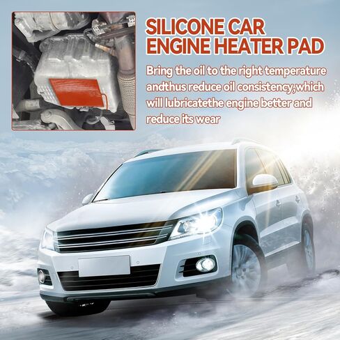 Engine Heater Pads, 6"x8" Car Engine Heater Pad Electric 300W Car Oil Pan Heater Pad Engine Block Oil Tank Heater Pad with 4.9 Ft Cord (2) in Kuwait