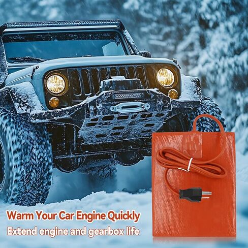 Engine Heater Pads, 6"x8" Car Engine Heater Pad Electric 300W Car Oil Pan Heater Pad Engine Block Oil Tank Heater Pad with 4.9 Ft Cord (2) in Kuwait