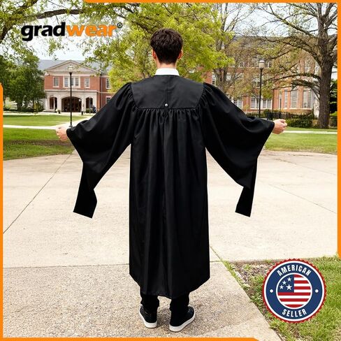 ثوب التخرج Gradwear Classic Masters، للجنسين درجة الماجستير (57(6'0" - 6'2")، أسود) in Kuwait
