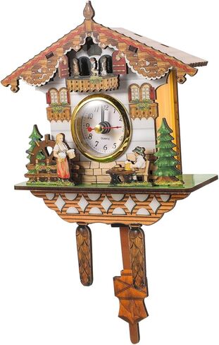 Zerodeko Cuckoo Wall Hanging Clock Birdhouse Design Decorative Home Office Wall Clock Material Living in Saudi Arabia