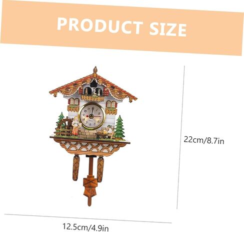 Zerodeko Cuckoo Wall Hanging Clock Birdhouse Design Decorative Home Office Wall Clock Material Living in Saudi Arabia
