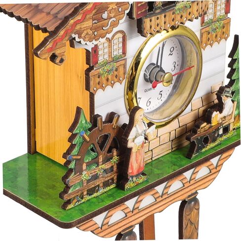Zerodeko Cuckoo Wall Hanging Clock Birdhouse Design Decorative Home Office Wall Clock Material Living in Saudi Arabia