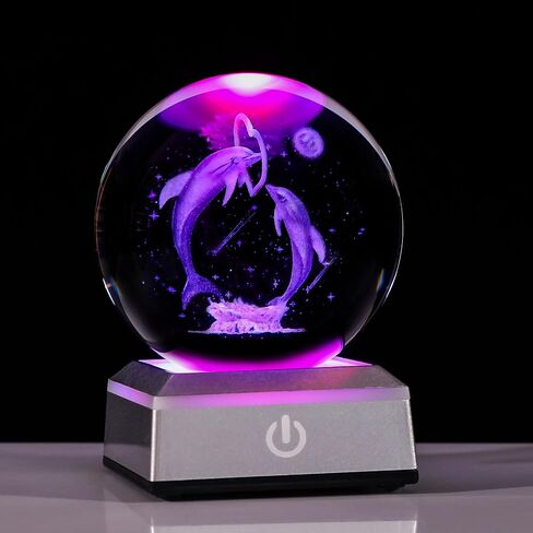 BAHUJIDA I Love You 3D Ring Rose Crystal مع ضوء ليلي ملون LED، هدايا عيد الأم في عيد الحب للزوجة والأم والنساء، هدية فريدة من نوعها لعيد ميلاد الصديقة (قلب) in Kuwait