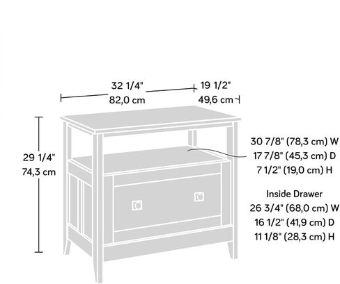 خزانة ملفات جانبية ذات درج واحد، لمسة نهائية بيضاء مع لمسات خشبية، منظم ملفات واسع للمستندات/المستندات القانونية/A4/F4، صندوق تخزين للمكتب المنزلي، تصميم مضغوط in Kuwait