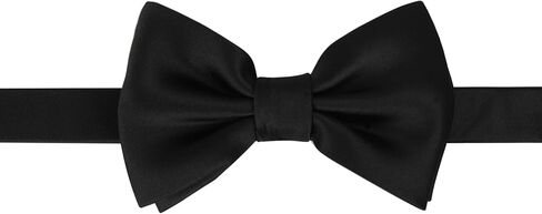 Haggar Men's Classic Solid Bow Tie – Ready Knot Pre-tied Style With Adjustable Strap in Saudi Arabia