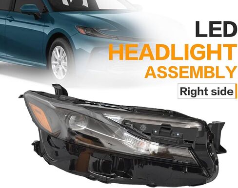 مجموعة مصابيح أمامية LED من JX RACING متوافقة مع Toyota Camry LE SE 2025 للمصابيح الأمامية جانب الركاب 81110AQ010 81110-AQ010 in Saudi Arabia
