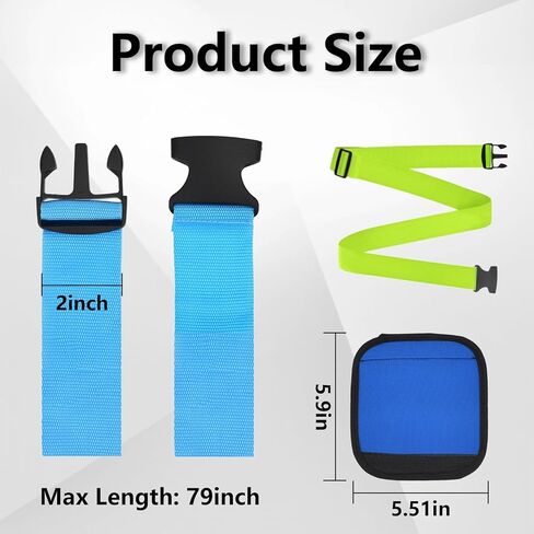 6 Pack Luggage Straps for Suitcases, 4PCS TSA Approved Suitcse Belt with 2PCS Comfort Soft Luggage Handle Wraps, Adjustable Travel Accessories for Briefcases Bags Closure Safety (4 Colors) in Kuwait
