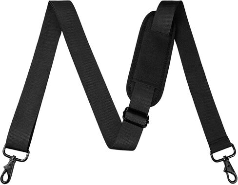 حزام كتف 72 بوصة، حزام كتف بديل عالمي قابل للتعديل لحقيبة الكمبيوتر المحمول مع أبازيم وخطافات معدنية لحقيبة الكمبيوتر المحمول وحقيبة كروس وحقيبة الأمتعة/القماش القماشي، أسود in Kuwait