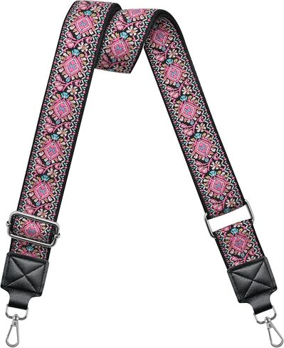 حزام محفظة واسع بديل لحقيبة كروس، حزام كتف لحقيبة اليد مقاس 1.5 بوصة، حزام حمل قابل للتعديل (إبزيم ذهبي وردي) in Kuwait