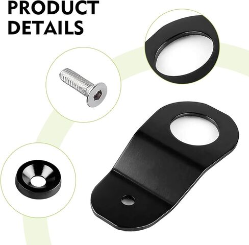 Radiator Stay Mount Bracket, Aluminum Alloy Radiator Support Bracket with Washer Kit, Compatible with Honda DC 1996-2000 Civic DC 1994-2001 Integra AP 2000-2009 S2000 (Black) in Saudi Arabia
