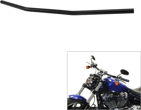 مقود قضيب سحب منخفض من الفولاذ مقاس 1 بوصة مناسب لموديلات Harley Pre-82 Sportster 883 Softail Dyna Touring Road King V-Rod Softail Springer Night Train in Kuwait