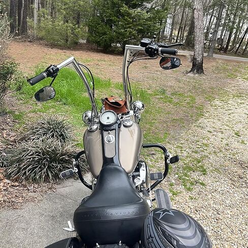 14" Rise Handlebar Ape Bar 1-1/4" Motorcycle Handle Bar Replacement for Harley Davidson Sportster 1984-2022 Road King 1994-2022 Road Glide 1998-2013 Softail 1984-2024 Dyna 1993-2017, Chrome in Saudi Arabia