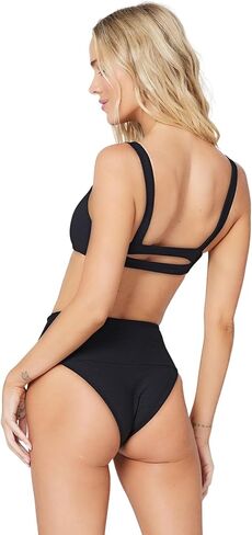 قطعة بيكيني علوية L*Space Eco Chic Repreve® Jess بيكيني - أسود-D كوب-أسود in Saudi Arabia
