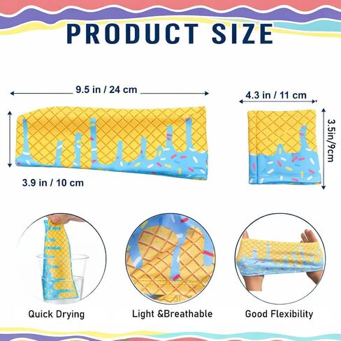 12 PCS Ice Cream Baseball Headbands & Wristbands, Elastic Polyester Sports Sweatbands for Baseball Basketball Gym Running, Drip Party Favors for Men Women in Saudi Arabia