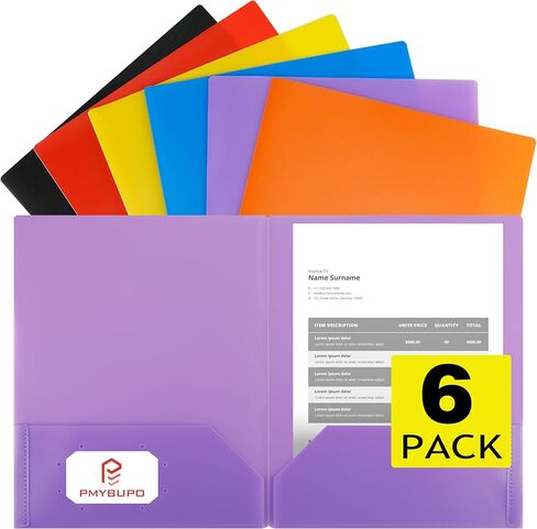 Blue Plastic Folders with Pockets,25 Pack Document Folders with Business Card Slot,2 Pocket Folders Back to School Supplies for Office in Saudi Arabia
