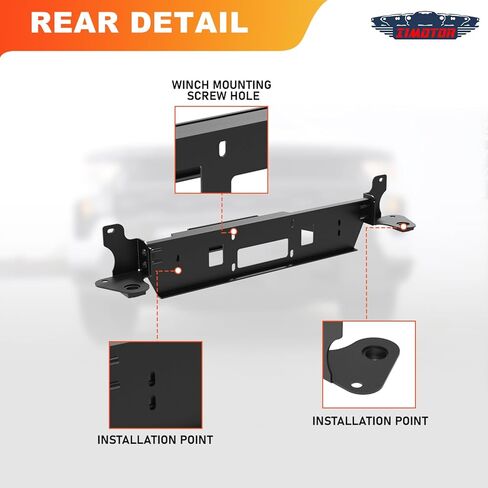 Front Hidden Winch Plate for 2019-2024 Dodge RAM 1500 [Excluded EcoDiesel, Rebel, TRX & Ram 1500 Classic Models] with Flip-up Licence Plate Mounting Bracket, Multiple Size Winches in Saudi Arabia