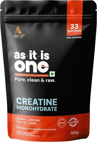 AS-IT-IS Nutrition Creatine Monohydrate 500gms/17.6 Oz | Usa Labdoor Certified for Accuracy & Purity No Preservatives Gluten-free Vegan Friendly Post-workout Supplement in Saudi Arabia