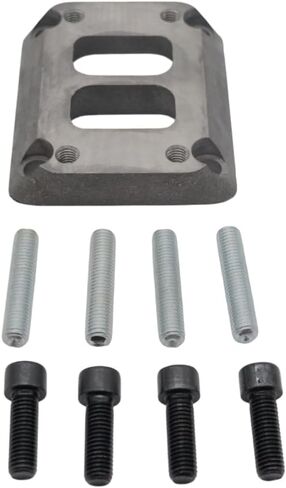 Diesel Power Source Divided T3 to T4 Turbo Flange Adapter – Cast Iron Exhaust Manifold Adapter Kit for Dodge Ram Cummins Diesel – Direct Bolt-On Performance Upgrade Turbo Conversion with Bolts & Studs in Saudi Arabia