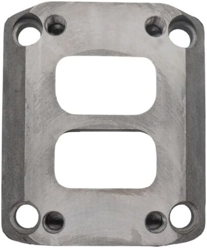 Diesel Power Source Divided T3 to T4 Turbo Flange Adapter – Cast Iron Exhaust Manifold Adapter Kit for Dodge Ram Cummins Diesel – Direct Bolt-On Performance Upgrade Turbo Conversion with Bolts & Studs in Saudi Arabia