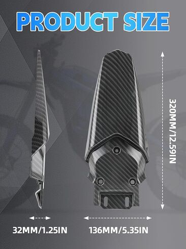 Rear Fender for Talaria Sting,Carbon Fiber Pattern Motorcycle Back Mudguard Mud Guard Protector for Electric Dirt Bike Ebike Taparia Sting MX3/Taparia Sting R MX4/Taparia Sting MX5 Pro in Kuwait