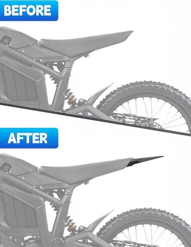 Rear Fender for Talaria Sting,Carbon Fiber Pattern Motorcycle Back Mudguard Mud Guard Protector for Electric Dirt Bike Ebike Taparia Sting MX3/Taparia Sting R MX4/Taparia Sting MX5 Pro in Kuwait