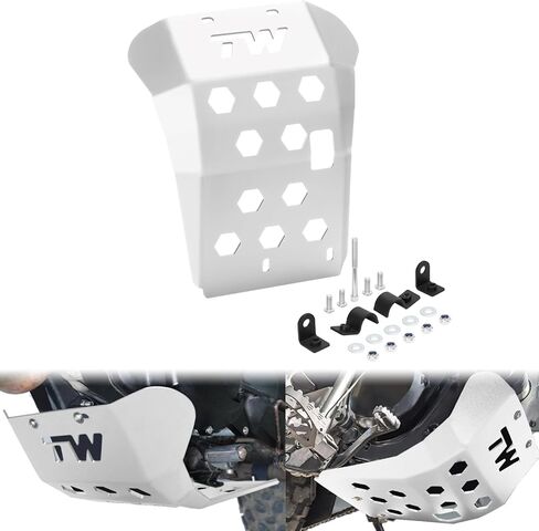 TW200 Skid Plate - Front Engine Bash Cover Guard Compatible with 1987-2025 TW 200 - Skidplate Thickness Enhancement with Engine Heat Dissipation Holes (Red) in Saudi Arabia