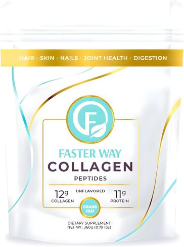 طريقة أسرع لفقدان الدهون، بدون نكهة، 360 جرام من ببتيدات الكولاجين البقري التي تتغذى على العشب للبشرة والعظام والشعر والأظافر والمفاصل والأمعاء والأنسجة الضامة. باليو المتحلل والكولاجين المجفف الصديق للكيتو. غير معدل وراثيًا in Kuwait