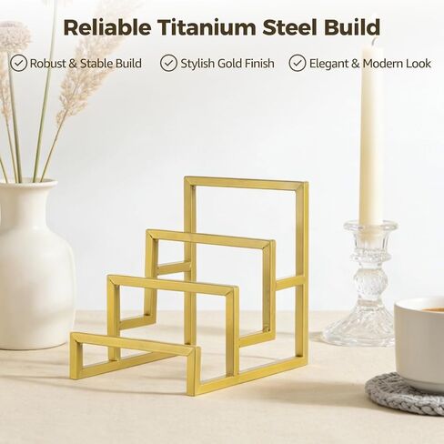 2 حزمة منظم المحفظة للخزانة - 3 طبقة الذهب الناهض حامل مخلب محفظة منظم عرض موقف محفظة معدنية منظم رف لتخزين حقيبة اليد المنزل، خزانة، لوازم متجر البيع بالتجزئة in Kuwait