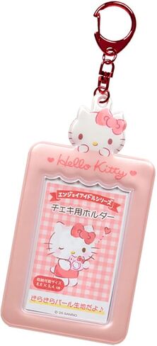 Sanrio Hello Kitty 493775 Holder for Cheki (Enjoyy Idol), PVC, Steel, Retractable Size: Approx. 2.1 x 3.4 inches (5.4 x 8.6 cm), Card Case in Saudi Arabia