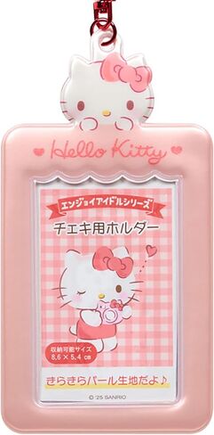 Sanrio Hello Kitty 493775 Holder for Cheki (Enjoyy Idol), PVC, Steel, Retractable Size: Approx. 2.1 x 3.4 inches (5.4 x 8.6 cm), Card Case in Saudi Arabia