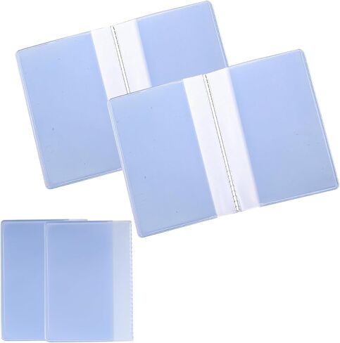 2 Pack Plastic Wallet Insert Credit Card Holder with 10 Protective Sleeves, Clear PVC Card Organizer Wallet Photo Insert Holder for ID, Photos, Medicare Cards, Bifold Trifold Wallets for Men Women in Saudi Arabia