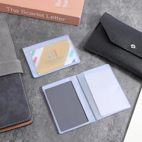 2 Pack Plastic Wallet Insert Credit Card Holder with 10 Protective Sleeves, Clear PVC Card Organizer Wallet Photo Insert Holder for ID, Photos, Medicare Cards, Bifold Trifold Wallets for Men Women in Saudi Arabia