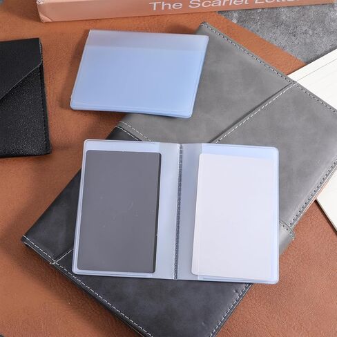 2 Pack Plastic Wallet Insert Credit Card Holder with 10 Protective Sleeves, Clear PVC Card Organizer Wallet Photo Insert Holder for ID, Photos, Medicare Cards, Bifold Trifold Wallets for Men Women in Saudi Arabia
