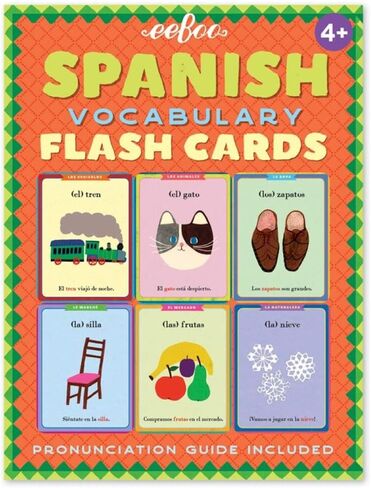 eeBoo: Spanish Vocabulary Flash Cards, Learn Spanish, Imaginative Problem Solving, Educational Games That Cultivates Conversation, Socialization, and Skill-Building, Perfect for Ages 4 and up in Saudi Arabia