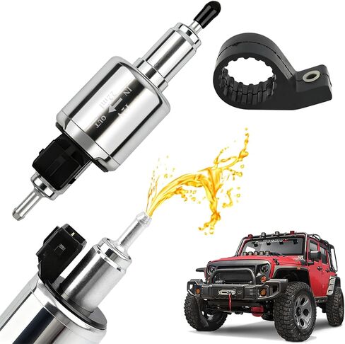 Diesels Heater Oil Fuel Pump, 12V Quieter Parking Air Heater with Bracket, Pulse Metering Gas Electric Fuel Pump Kit, Universal Replacement Part for 2-8KW Webasto Eberspacher Diesels Parking Heat-er in Kuwait
