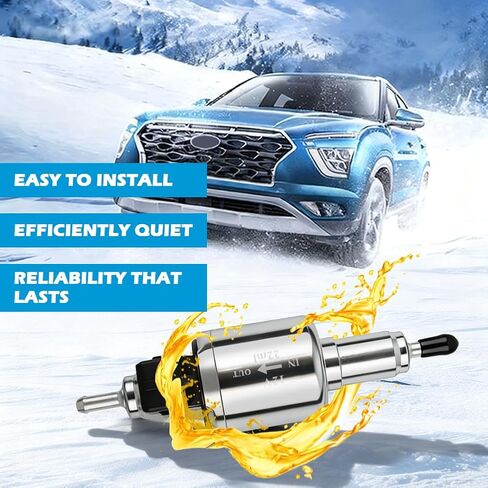 Diesels Heater Oil Fuel Pump, 12V Quieter Parking Air Heater with Bracket, Pulse Metering Gas Electric Fuel Pump Kit, Universal Replacement Part for 2-8KW Webasto Eberspacher Diesels Parking Heat-er in Kuwait