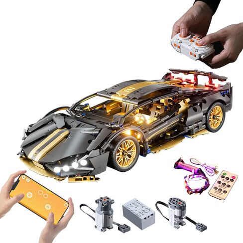 Chodia Sport Race Car Building Block Sets for Adults Boys,Black Racing Supercar Toys Kits Collectible 1:14 MOC Model Construction Birthday Gifts for Men Teens Age 8-12 12-16,8 9 10 11 12 13 14 14+ in Kuwait