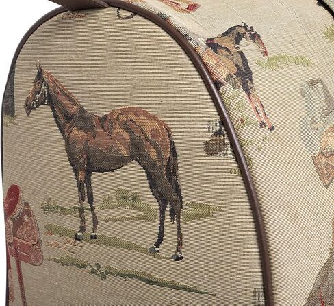 Huntley Equestrian 02135 نسيج غربي بتصميم إنجليزي حقيبة دفل خفيفة الوزن من القطن المنقوش ومقابض شديدة التحمل وسحاب مركزي وجزء سفلي معزز ومتين ويدوم طويلاً in Kuwait