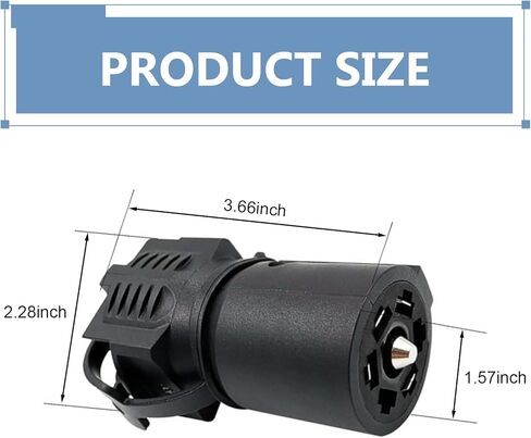 7 Pin to 4 Pin and 5 Pin Trailer Adapter, 7 Pin Car Trailer Tow Connector Replacement, 2-in-1 Design Vehicle Hitch Plug Adaptor, Universal Waterproof Connector for Most Cars (Black) in Saudi Arabia