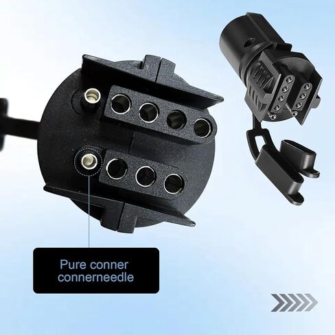 7 Pin to 4 Pin and 5 Pin Trailer Adapter, 7 Pin Car Trailer Tow Connector Replacement, 2-in-1 Design Vehicle Hitch Plug Adaptor, Universal Waterproof Connector for Most Cars (Black) in Saudi Arabia