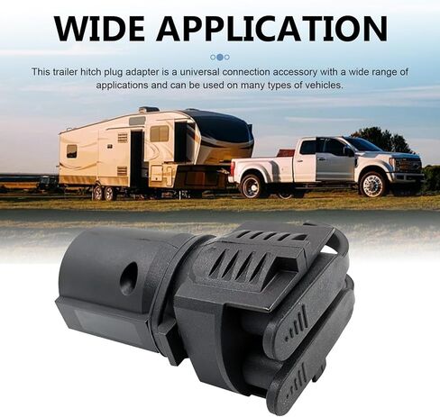7 Pin to 4 Pin and 5 Pin Trailer Adapter, 7 Pin Car Trailer Tow Connector Replacement, 2-in-1 Design Vehicle Hitch Plug Adaptor, Universal Waterproof Connector for Most Cars (Black) in Saudi Arabia