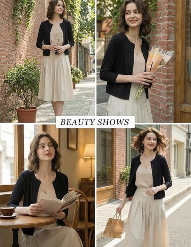 Yekaty Womens 2026 Lightweight 3/4 Sleeve Summer Shrug for Dresses Cropped Cardigan Sweater in Saudi Arabia