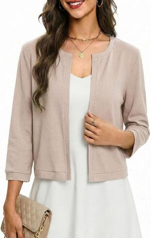 Yekaty Womens 2026 Lightweight 3/4 Sleeve Summer Shrug for Dresses Cropped Cardigan Sweater in Saudi Arabia