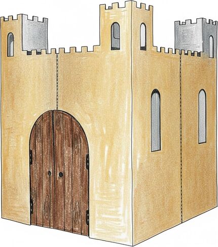 Easy Playhouse Cardboard Fairy Tale Castle - Kids Color & Draw Fort in Saudi Arabia
