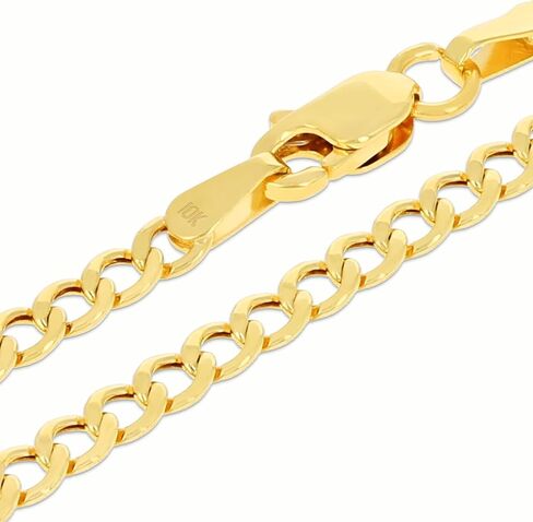 Nuragold 10k Real Yellow Gold Cuban Curb Link 2.5mm Chain Bracelet or Anklet (7"-9") Italian Jewelry for Men & Women in Saudi Arabia
