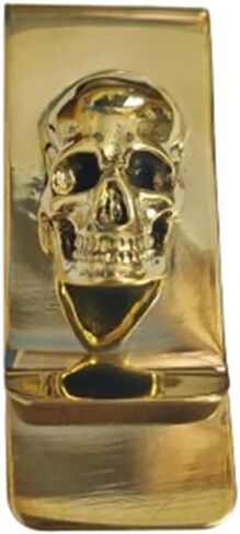 النحاس الجمجمة هانا قلادة سليم النقدية المال كليب جيب محفظة حامل بطاقة الائتمان ملحق اليدوى رجالي هدية (النحاس 1) in Kuwait