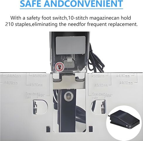 Automatic Saddle Binding Machine - 106 Rapid Stapler Binder, Heavy-Duty Book Binding 1-9 Intensity Levels, Adjustable for 2-30 Sheets, Includes Foot Pedal for Easy Operation in Saudi Arabia