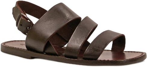 Gianluca - L'artigiano del cuoio Brown leather sandals handmade in Italy for men's in Saudi Arabia