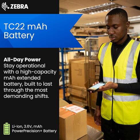Zebra TC22 Mobile Barcode Scanner | 6" Touch Screen | WiFi 6, Bluetooth, NFC, USB-C | Android Handheld | Integrated 1D/2D/QR Barcode Scanner (Renewed) in Kuwait