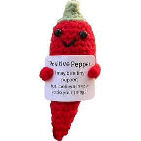 الدعم العاطفي الفلفل الحار الهدايا مخلل الكروشيه، الفلفل الإيجابي الخضار لطيف مضحك بارد مكتب ديكور ديكورات لها النساء الرجال in Kuwait